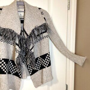 Abercrombie Kids Girls Youth Age 9-10 Open Cardigan Ribbed Sweater Fringe